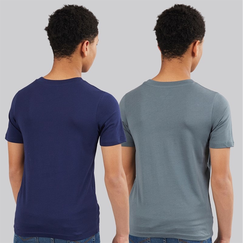 JACK & JONES Boys Vesterbro Two Pack T-Shirts Ocean Cavern - Image 2