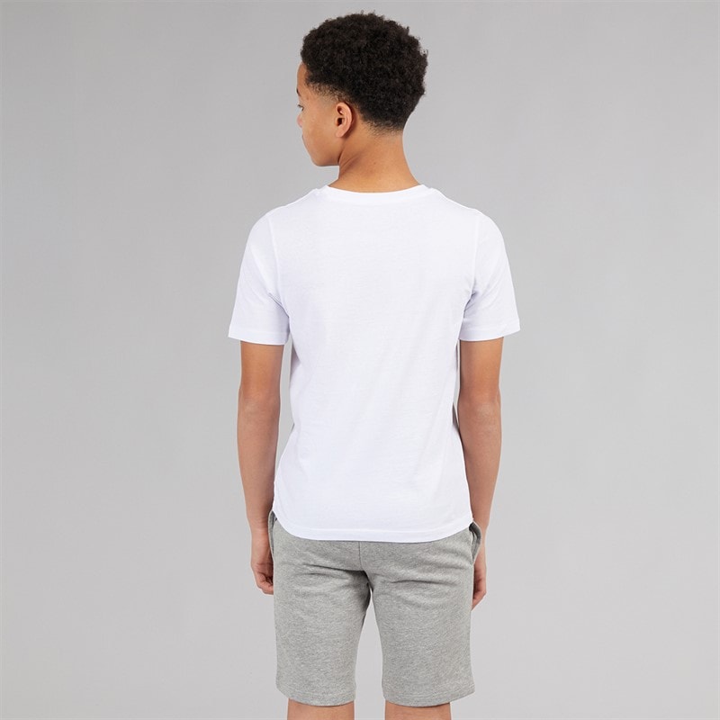 JACK & JONES Boys Brandy T-Shirt And Shorts Set White - Image 2