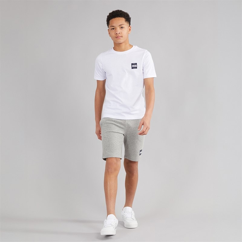 JACK & JONES Boys Brandy T-Shirt And Shorts Set White - Image 3