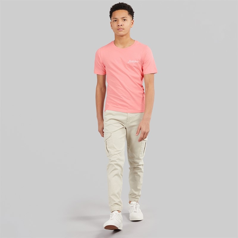 JACK & JONES Boys Beau Three Pack T-Shirts Quartz Pink - Image 5