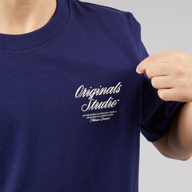 JACK & JONES Boys Norrebro T-Shirt Ocean Cavern - Image 5