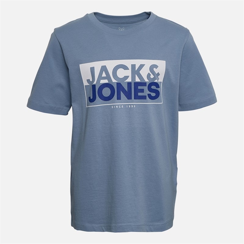 JACK & JONES Boys Casper Five Pack T-Shirts Iceberg Green - Image 3