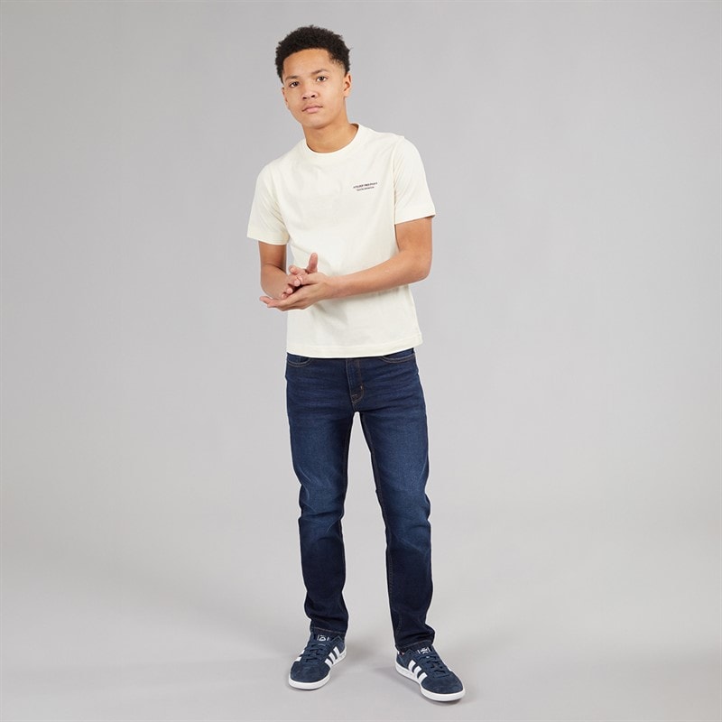JACK & JONES Boys Islington T-Shirt Antique White - Image 4