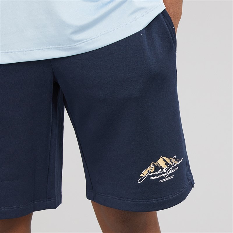 JACK & JONES Boys Mountain Tech T-Shirt And Shorts Set Cashmere Blue - Image 5