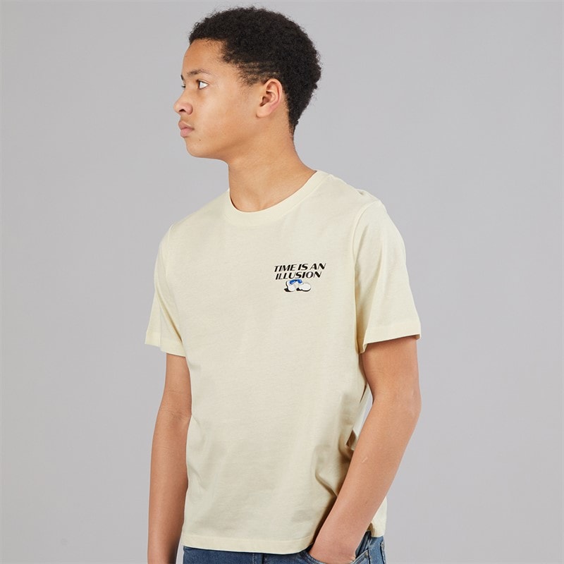 JACK & JONES Boys Bigwig T-Shirt Antique White - Image 2