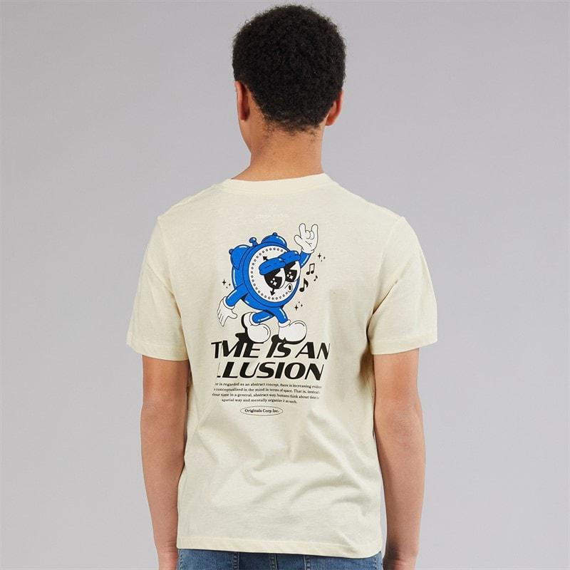 JACK & JONES Boys Bigwig T-Shirt Antique White - Image 3
