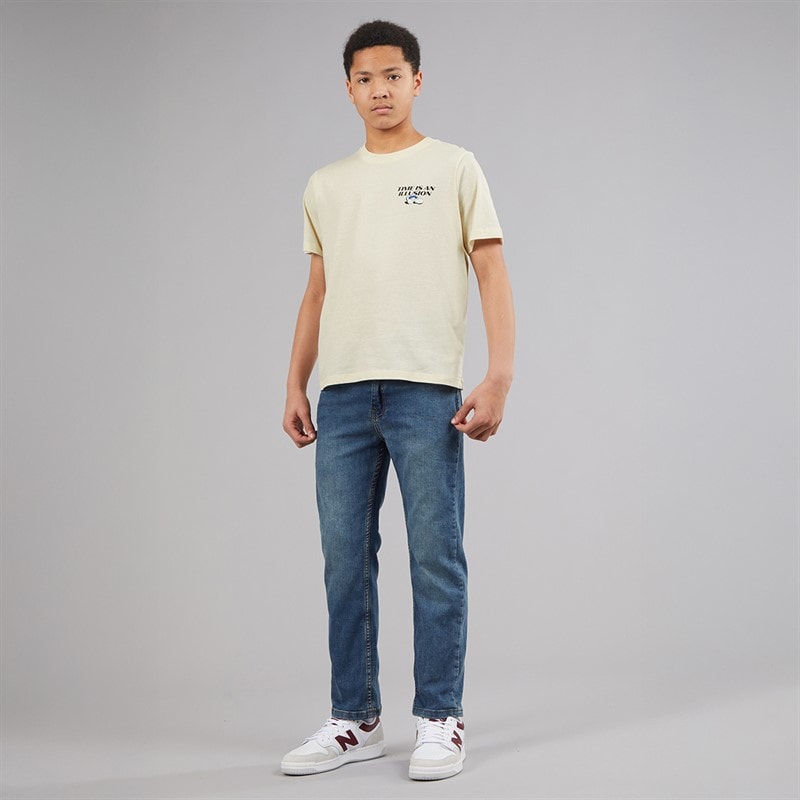 JACK & JONES Boys Bigwig T-Shirt Antique White - Image 4