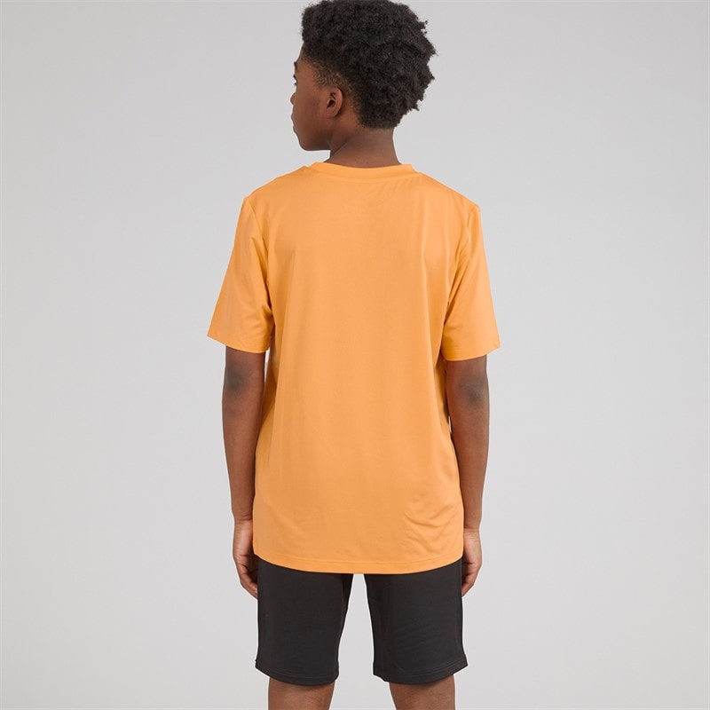 JACK & JONES Boys Mountain Tech T-Shirt And Shorts Set Peach Cobbler - Image 2