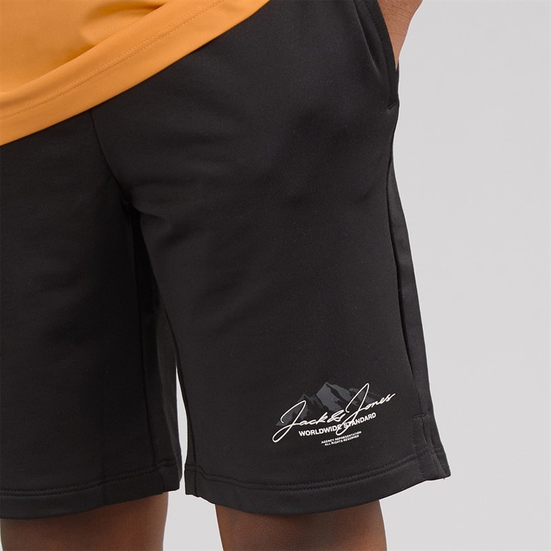 JACK & JONES Boys Mountain Tech T-Shirt And Shorts Set Peach Cobbler - Image 5