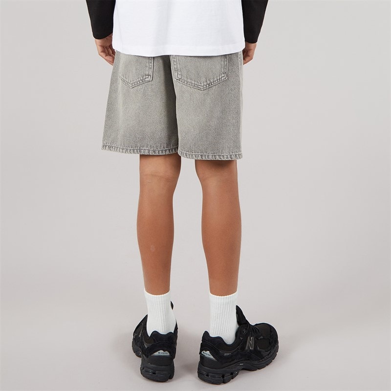 JACK & JONES Boys Tony AKM 310 Shorts Grey Denim - Image 2