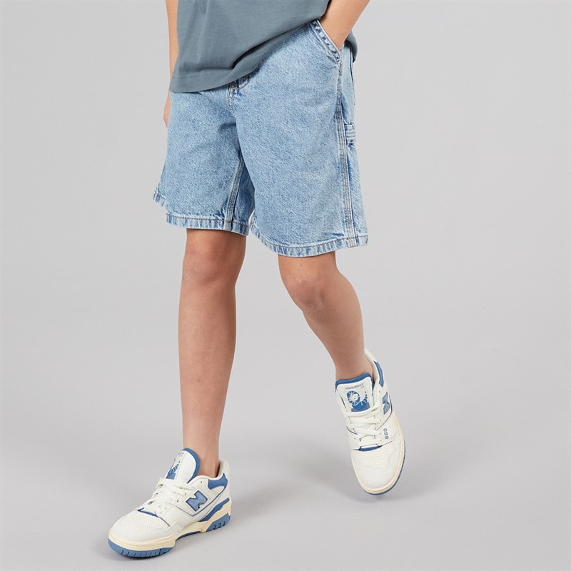 JACK & JONES Boys Tony SQ 234 Carpenter Shorts Blue Denim - Image 1