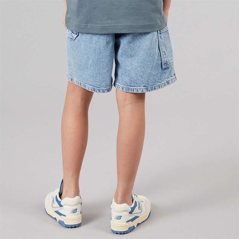 JACK & JONES Boys Tony SQ 234 Carpenter Shorts Blue Denim - Image 2