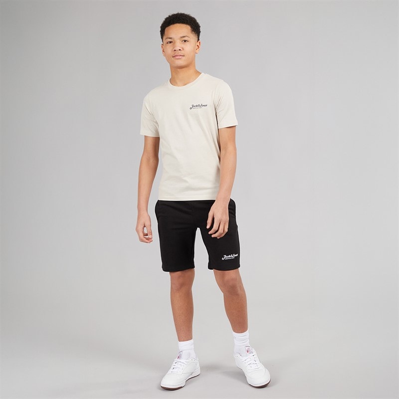JACK & JONES Boys Beau T-Shirt And Shorts Set Moonbeam - Image 4