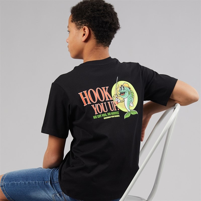 JACK & JONES Boys Bigwig T-Shirt Black - Image 1
