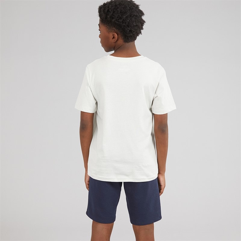 JACK & JONES Boys Brandy T-Shirt And Shorts Set Glacier Gray - Image 2