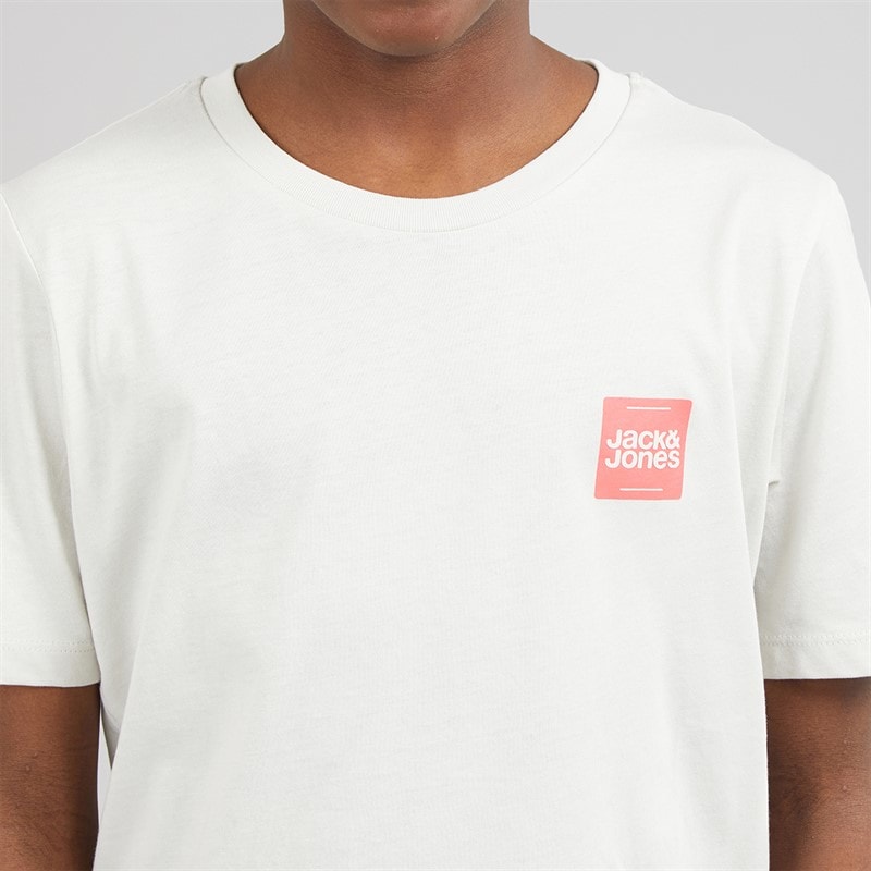 JACK & JONES Boys Brandy T-Shirt And Shorts Set Glacier Gray - Image 3