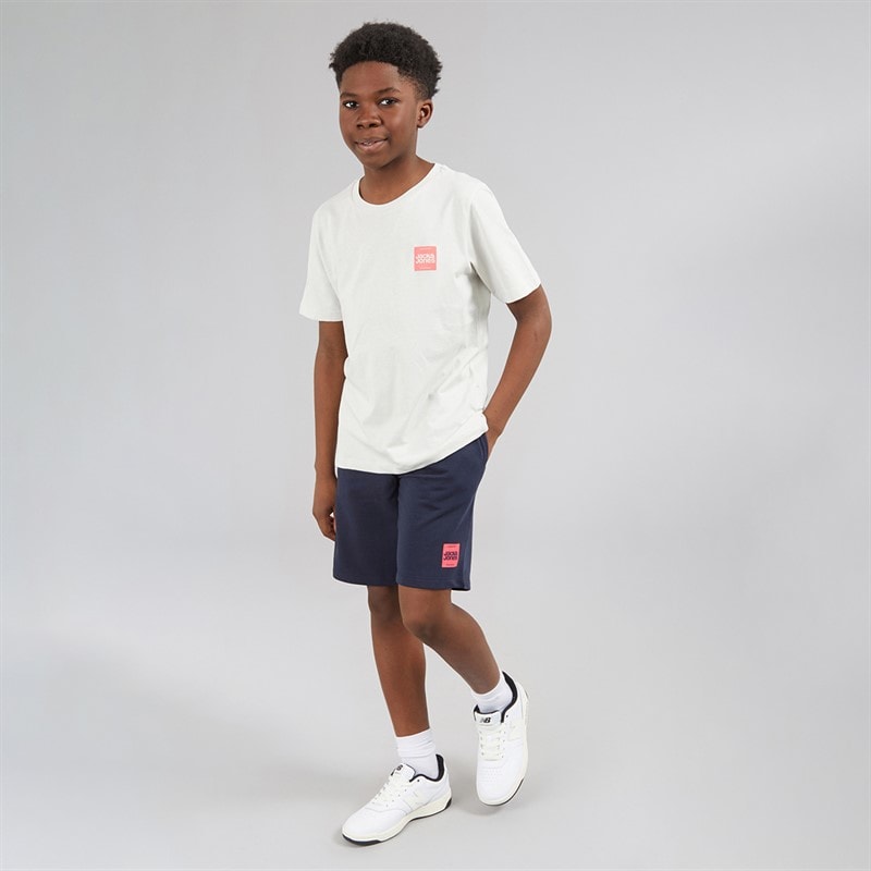JACK & JONES Boys Brandy T-Shirt And Shorts Set Glacier Gray - Image 4