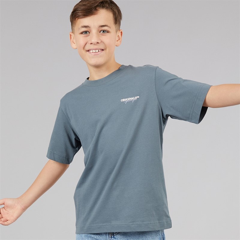 JACK & JONES Boys Islington T-Shirt Stormy Weather - Image 2