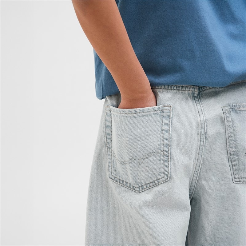JACK & JONES Boys Origin Wide Leg Jeans Blue Denim - Image 3