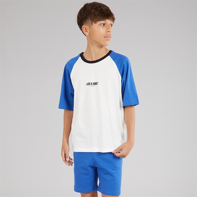JACK & JONES Boys Oern T-Shirt and Shorts Co-Ord Set Beaucoup Blue
