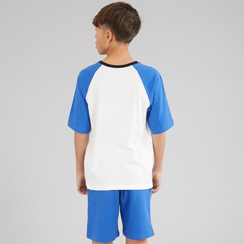 JACK & JONES Boys Oern T-Shirt and Shorts Co-Ord Set Beaucoup Blue - Image 2