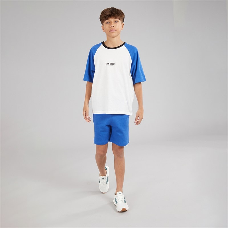 JACK & JONES Boys Oern T-Shirt and Shorts Co-Ord Set Beaucoup Blue - Image 4