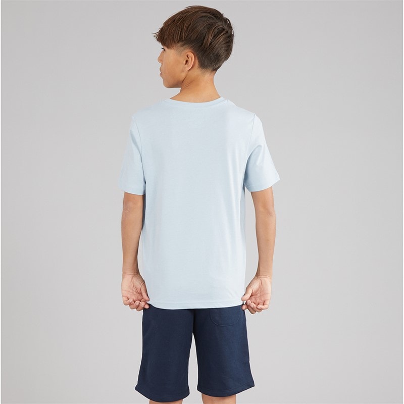JACK & JONES Boys Brandon T-Shirt And Shorts Set Celestial Blue - Image 2