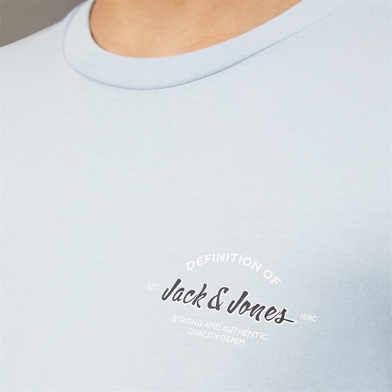JACK & JONES Boys Brandon T-Shirt And Shorts Set Celestial Blue - Image 3