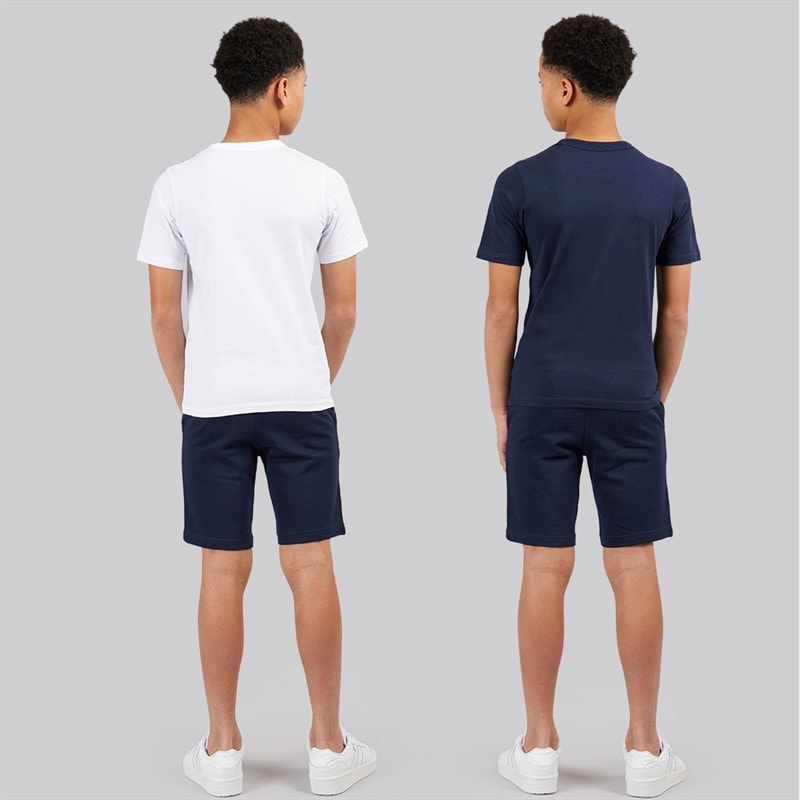 JACK & JONES Boys College T-Shirts And Shorts Set Navy Blazer - Image 2