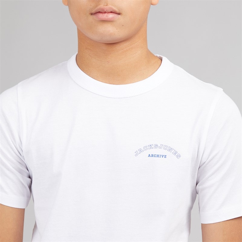 JACK & JONES Boys College T-Shirts And Shorts Set Navy Blazer - Image 3
