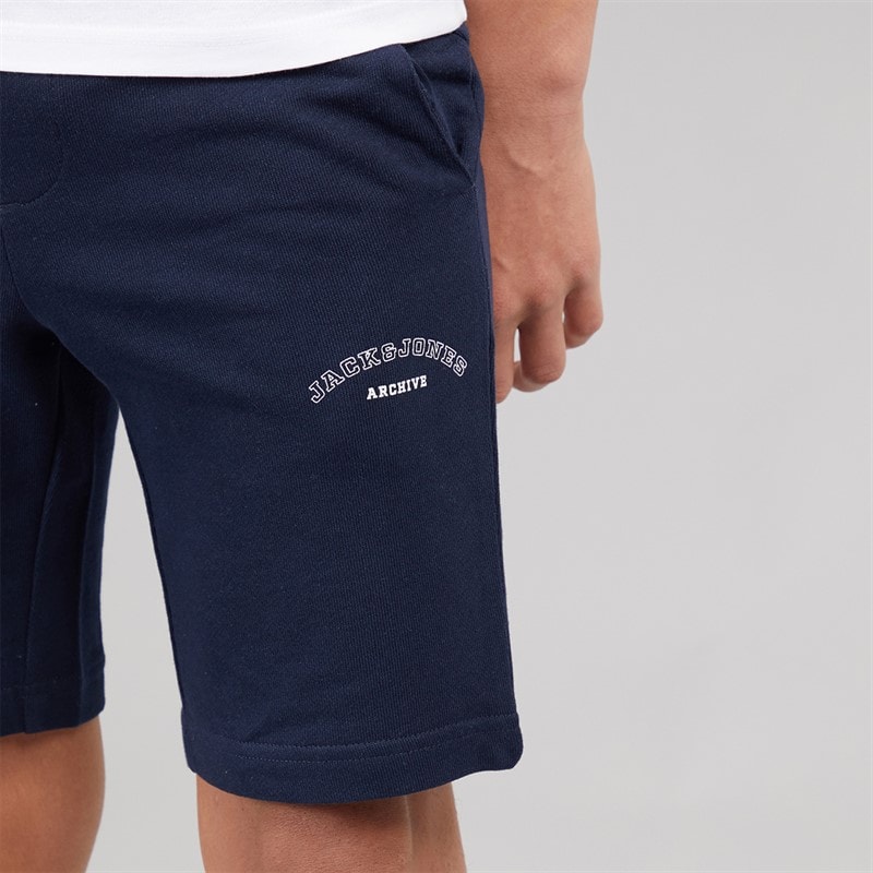 JACK & JONES Boys College T-Shirts And Shorts Set Navy Blazer - Image 5