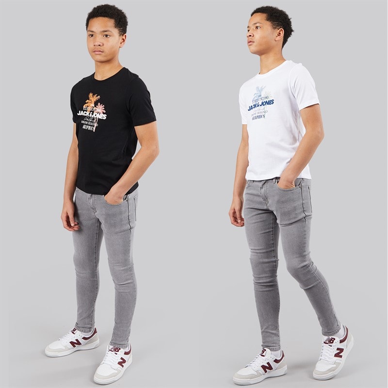 JACK & JONES Boys Gradient Two Pack T-Shirts Black - Image 3