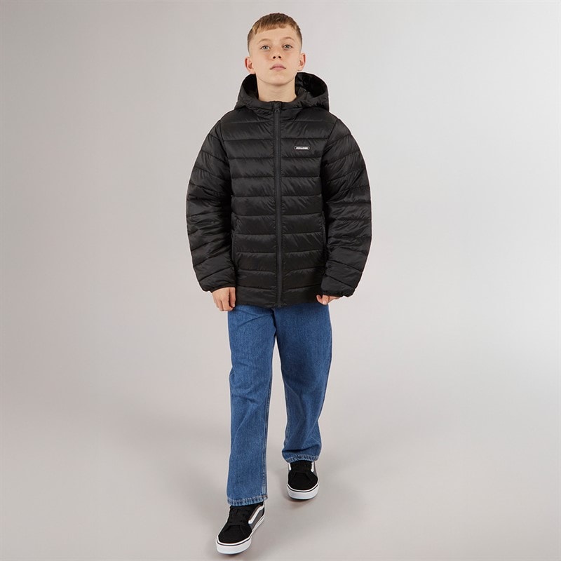 JACK & JONES Boys Logan Puffer Jacket Black - Image 4