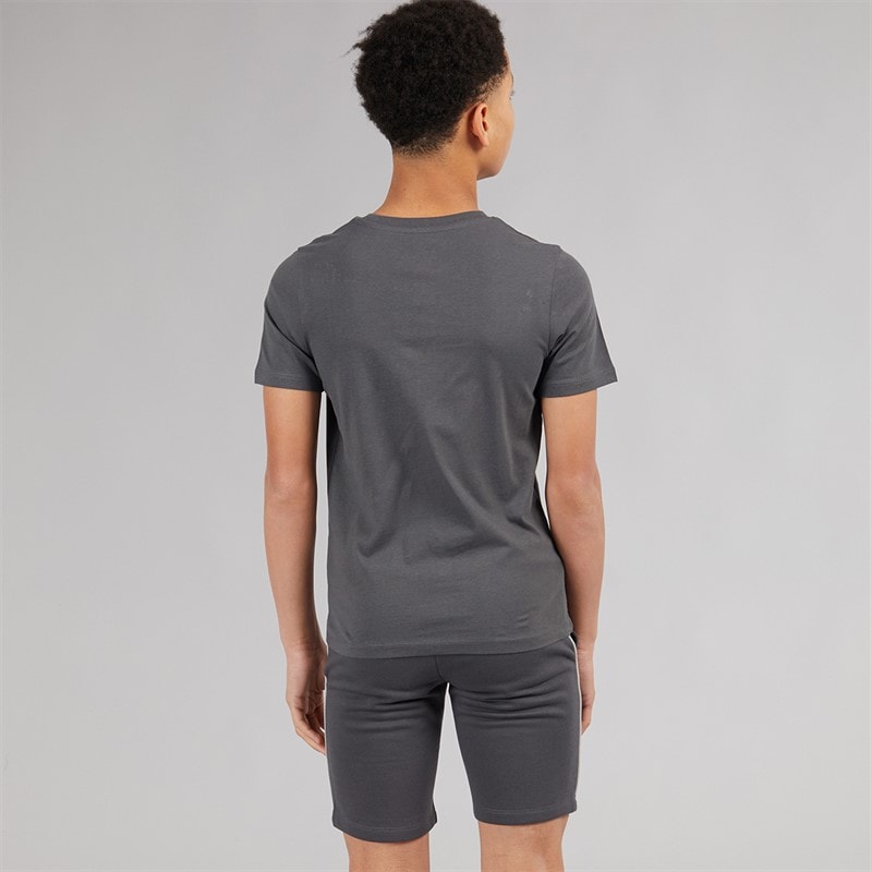 JACK & JONES Boys Kai T-Shirt And Shorts Set Asphalt - Image 2