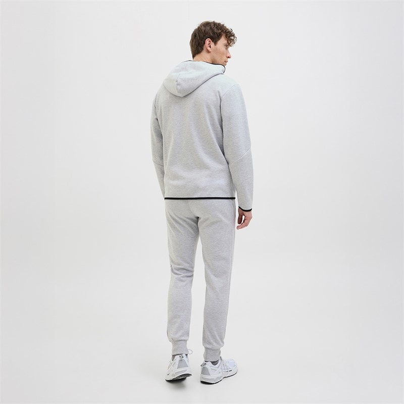 JACK & JONES Mens Fusion Joggers Light Grey Melange - Image 2