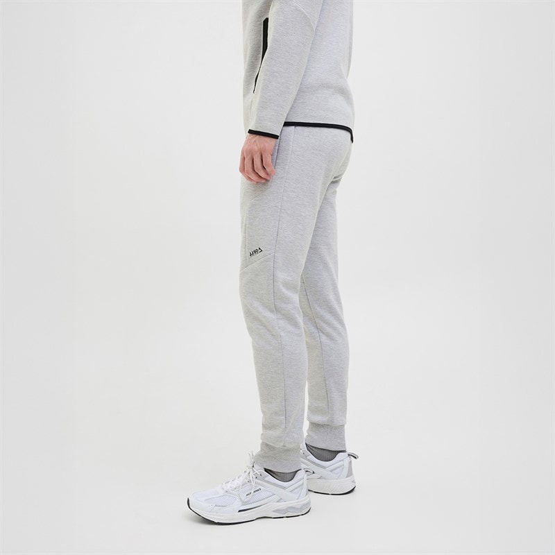 JACK & JONES Mens Fusion Joggers Light Grey Melange - Image 5