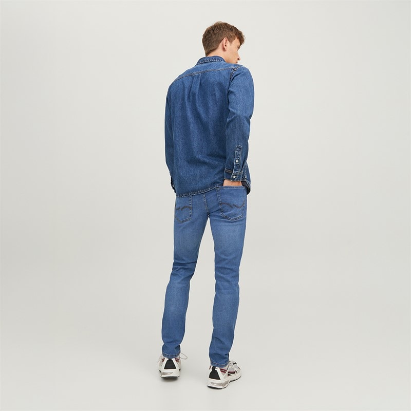 JACK & JONES Mens Glenn Original SQ 223 Noos Jeans Blue Denim - Image 2