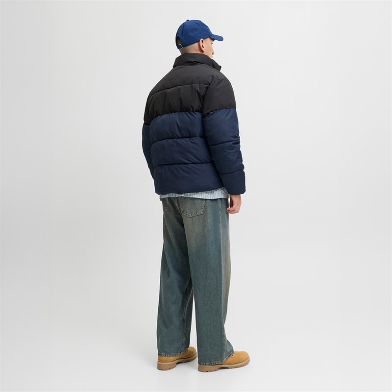 JACK & JONES Mens Maze Puffer Collar Jacket Sky Captain - Image 2