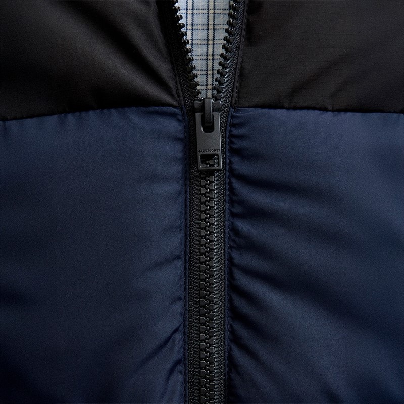 JACK & JONES Mens Maze Puffer Collar Jacket Sky Captain - Image 3