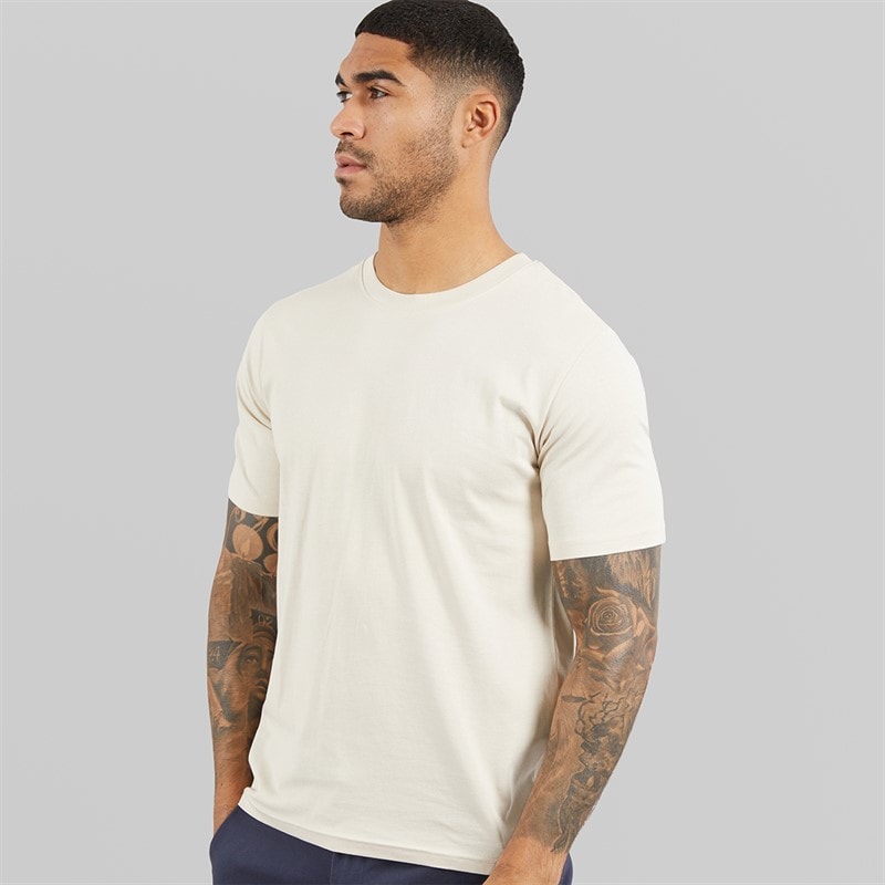 JACK & JONES Mens Relaxed T-Shirt Moonbeam