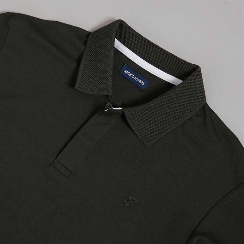 JACK & JONES Mens Crodney Polo Shirt Peat - Image 3