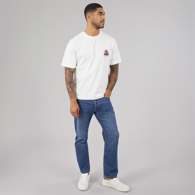 JACK & JONES Mens Maine Back Print T-Shirt Cloud Dancer - Image 4