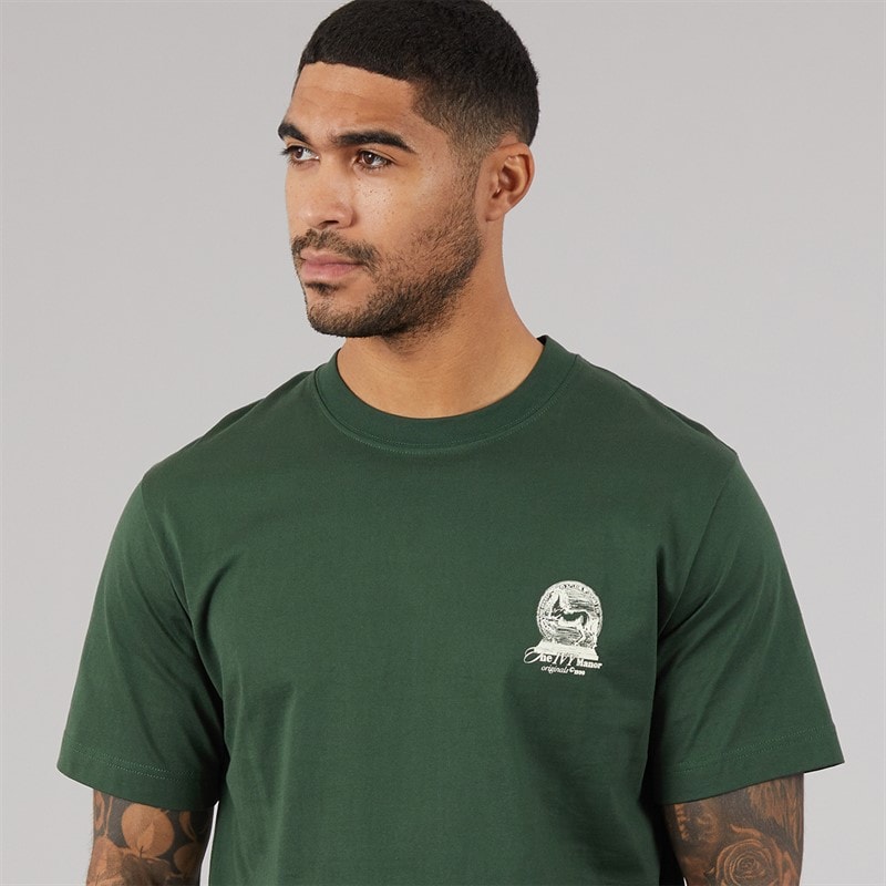 JACK & JONES Mens Maine Back Print T-Shirt Sycamore - Image 5