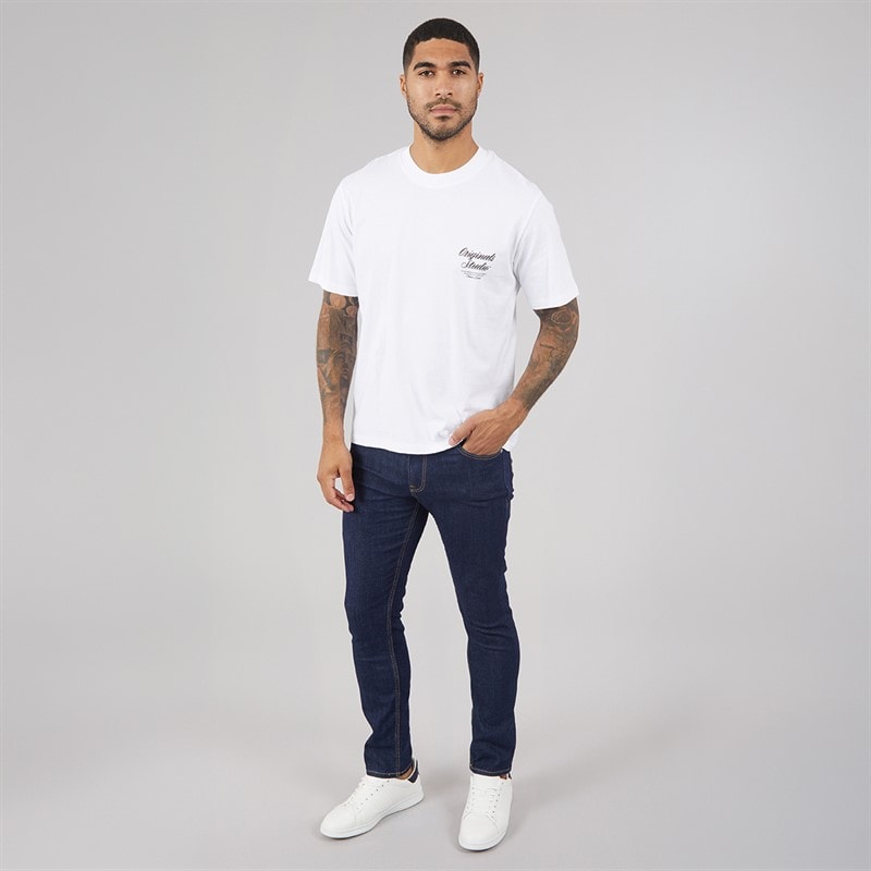 JACK & JONES Mens Norrebro T-Shirt Bright White - Image 4