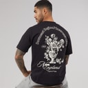 JACK & JONES Mens Maine Back Print T-Shirt Black