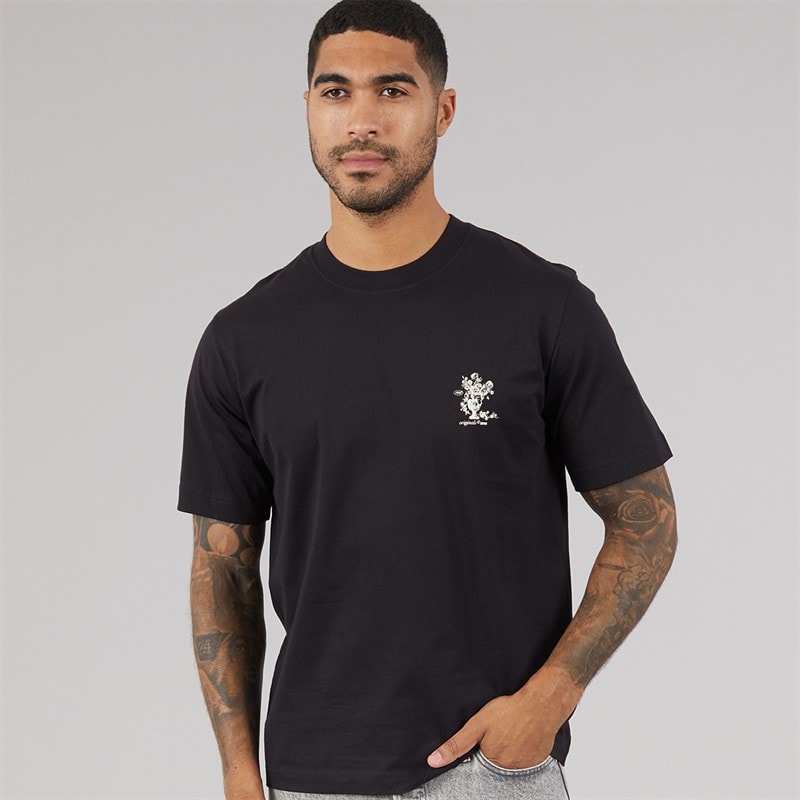 JACK & JONES Mens Maine Back Print T-Shirt Black - Image 2