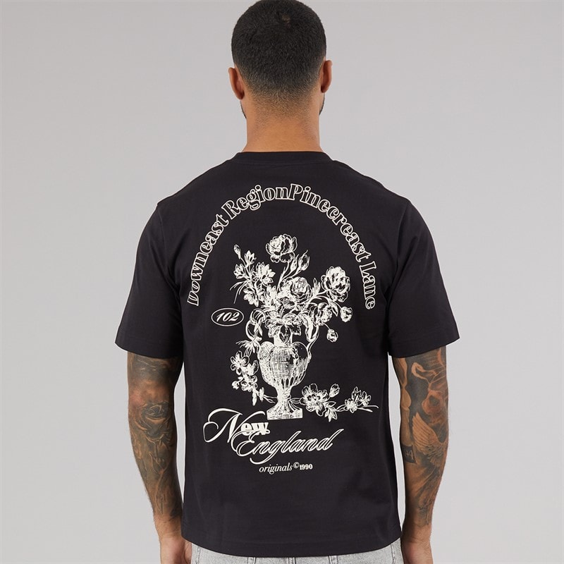 JACK & JONES Mens Maine Back Print T-Shirt Black - Image 3