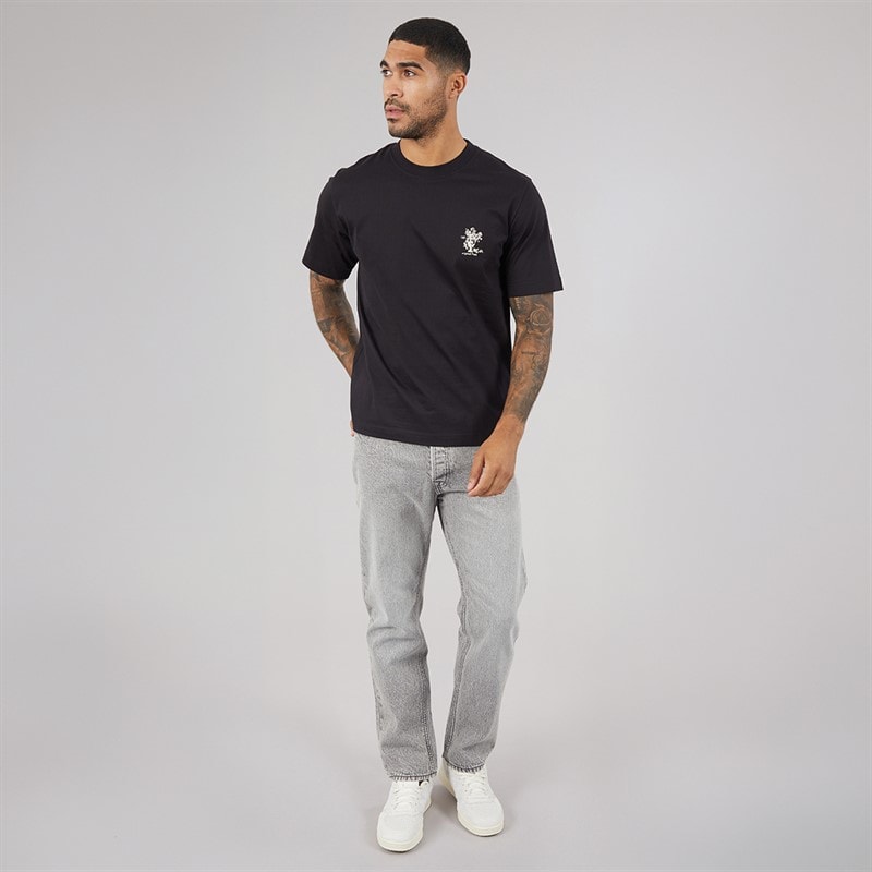 JACK & JONES Mens Maine Back Print T-Shirt Black - Image 4