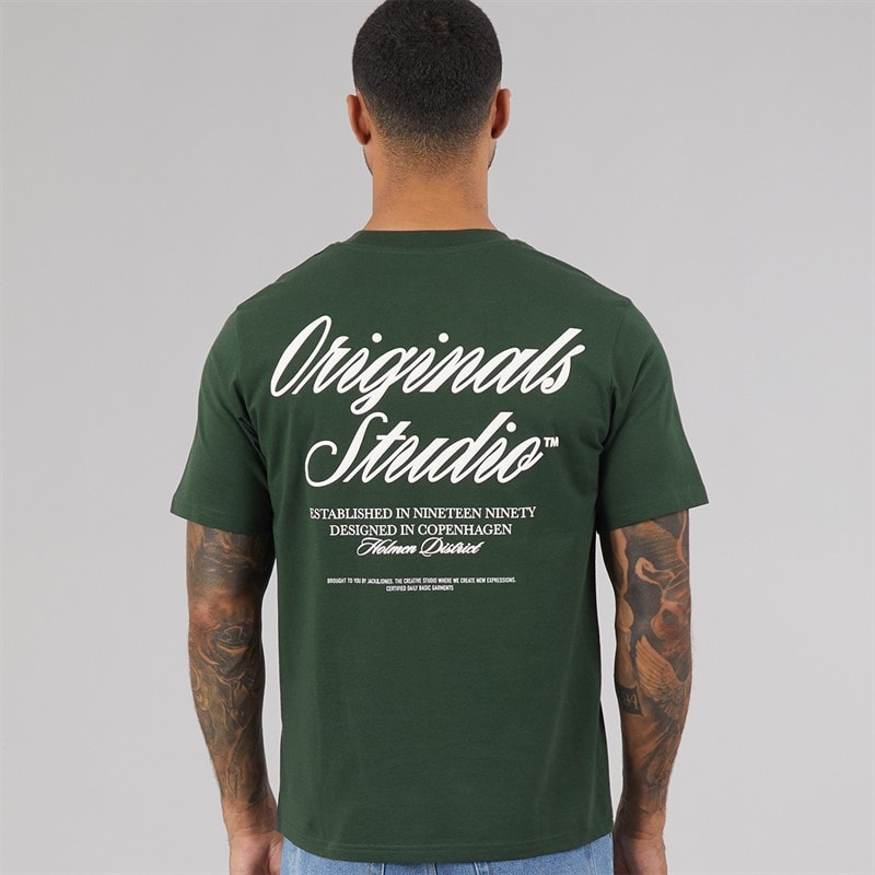JACK & JONES Mens Norrebro T-Shirt Sycamore - Image 3