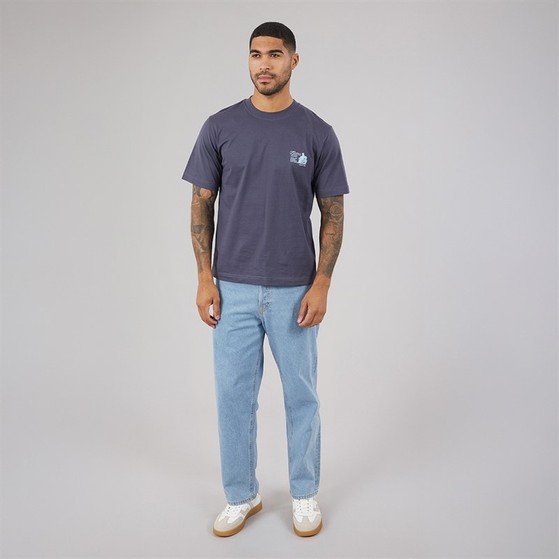 JACK & JONES Mens Maine Back Print T-Shirt Odyssey Grey - Image 4